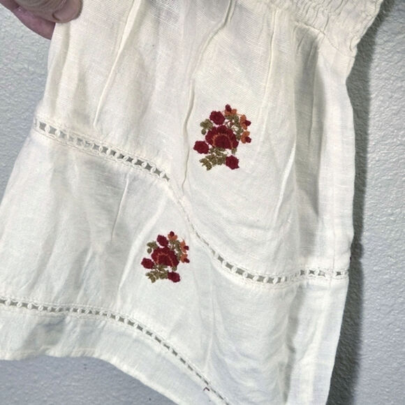 Free People Women’s Dress Boho Festival Embroidered Off-Shoulder Smocked Size S - Picture 9 of 14